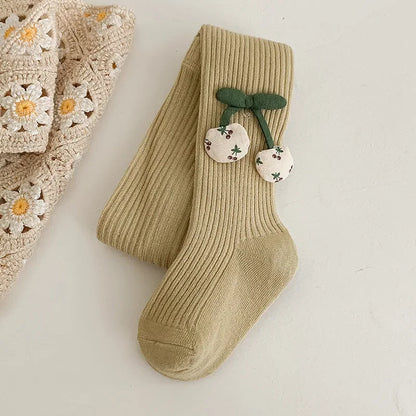 Collants Fille XUNYI – Coton Doux avec Accessoires Cerise