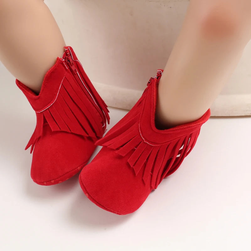 👢❄️ Bottes Bébé Mode à Franges – Chaudes &amp; Antidérapantes – 0 à 18 Mois – Fille &amp; Garçon™