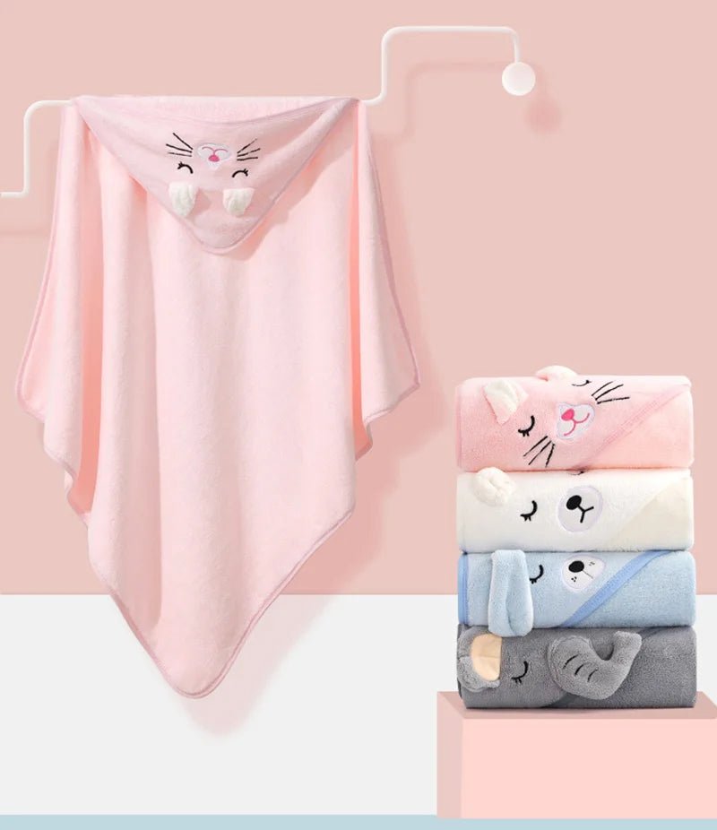 🐻🛁 Cape de Bain Bébé à Capuche – Motif Animal – Ultra Douce &amp; Chaude™ - Planète bébé