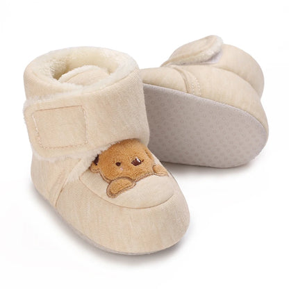 🧸❄️ Chaussures d’Hiver Bébé – Premiers Pas Antidérapants – Doublure Coton Chaud – Motif Cartoon™ - Planète bébé