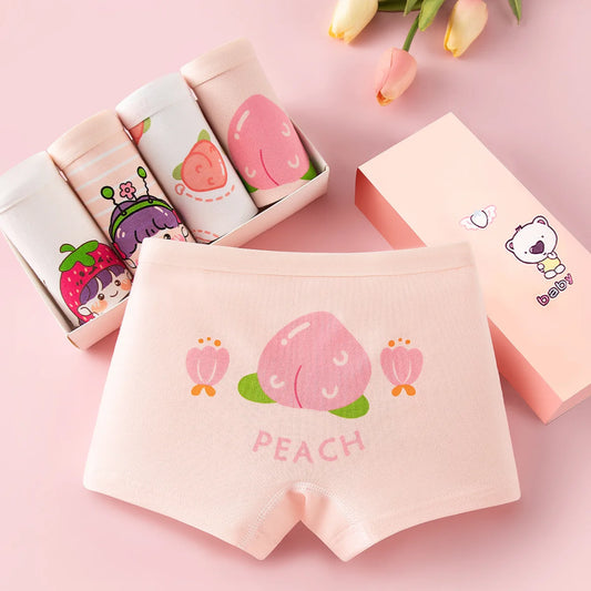 Lot de 4 Culottes Fille en Coton Ultra Doux ™