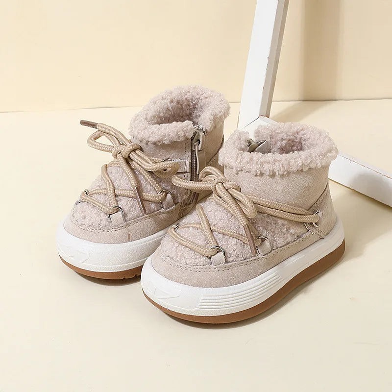 Bottes Hiver Bébé Chaudes à Doublure Peluche – Semelle Antidérapante™