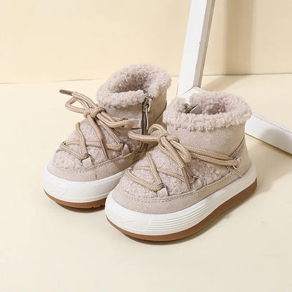 Bottes Hiver Bébé Chaudes à Doublure Peluche – Semelle Antidérapante™