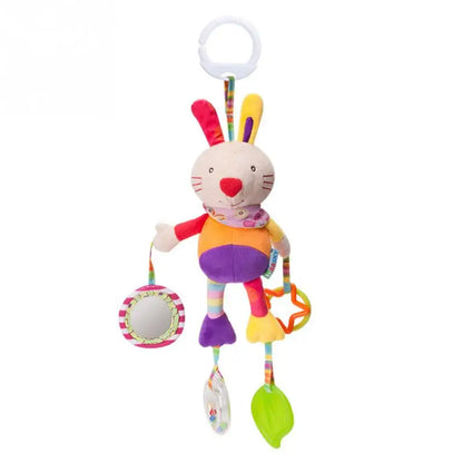Soft Giraffe Zebra Animal Handbells Rattles Plush Infant Baby Development Handle Toys WIth Teether Baby Toy For Newborn Gifts™