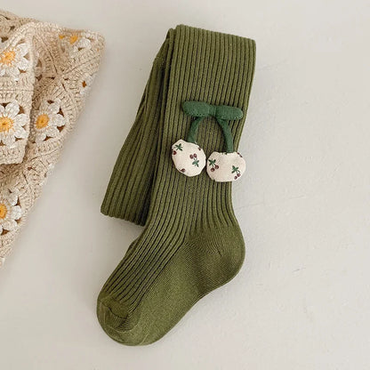 Collants Fille XUNYI – Coton Doux avec Accessoires Cerise