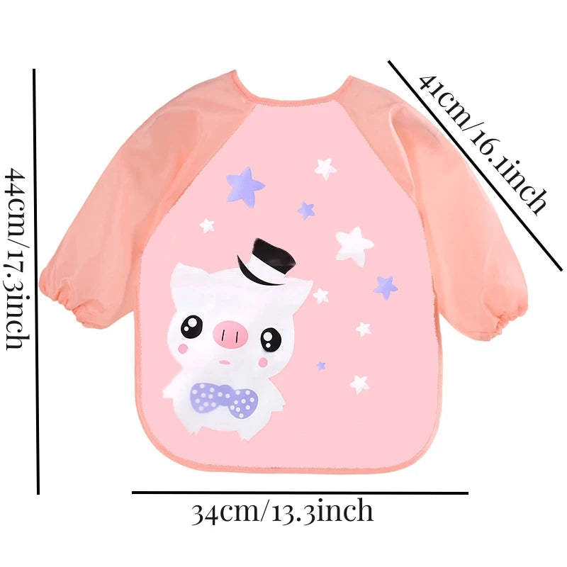 Bavoir Manche Longue Waterproof en EVA pour Bébé – Tablier de Repas Anti-Taches – Ultra Léger &amp; Facile à Nettoyer™