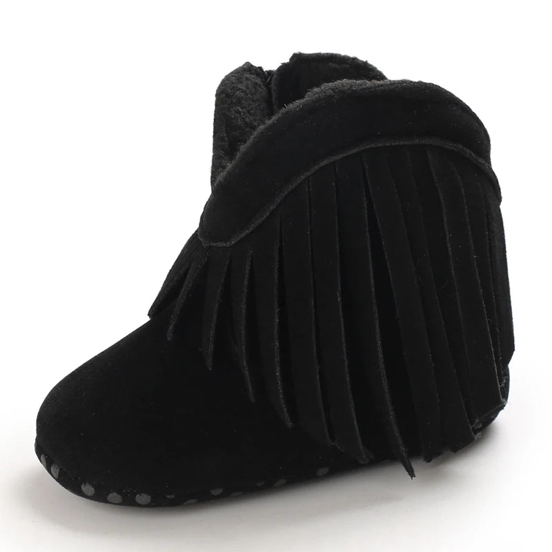 👢❄️ Bottes Bébé Mode à Franges – Chaudes &amp; Antidérapantes – 0 à 18 Mois – Fille &amp; Garçon™