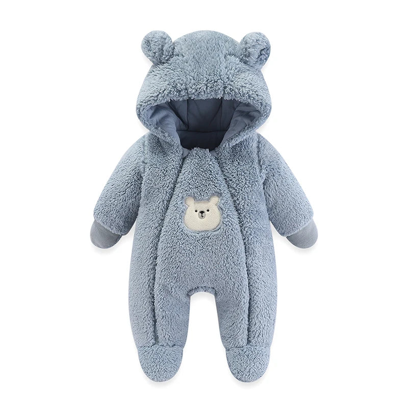 🧸 Combinaison d’Hiver Bébé avec Capuche – Épaisse, Chaude &amp; Mignonne – 0 à 12 Mois™ - Planète bébé