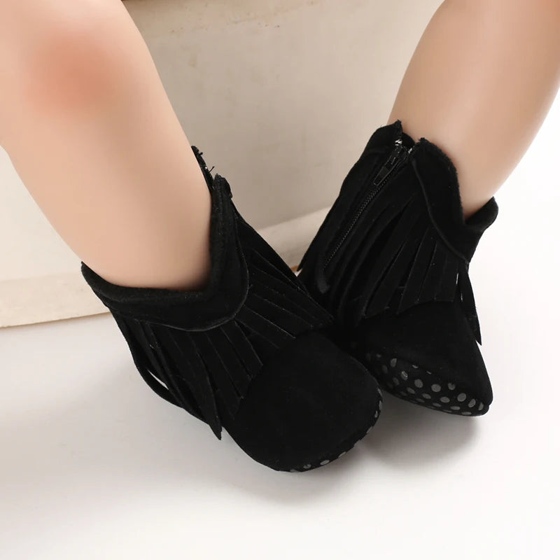 👢❄️ Bottes Bébé Mode à Franges – Chaudes &amp; Antidérapantes – 0 à 18 Mois – Fille &amp; Garçon™