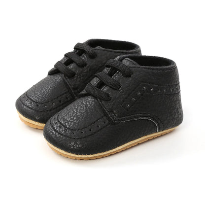 🍼 Chaussures Bébé en Cuir Rétro – Semelle Antidérapante – Meckior™