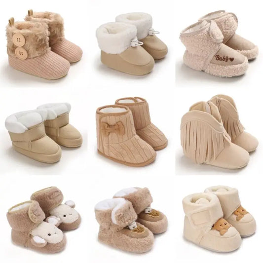 🧸❄️ Chaussures d’Hiver Bébé – Premiers Pas Antidérapants – Doublure Coton Chaud – Motif Cartoon™ - Planète bébé