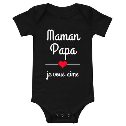 Maman Papa Je T'aime Body Bébé Fête des Mères et des Pères Nouveau-né Garçons & Filles™ - Planète bébé