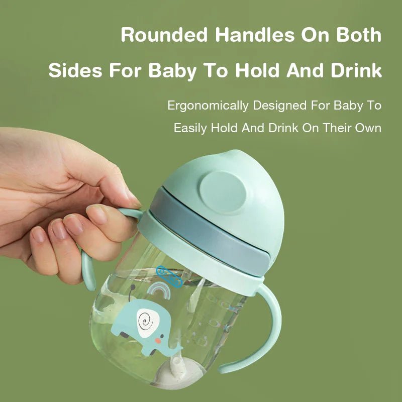 🍼💧 Tasse d’Apprentissage avec Paille – 250 ml | Design Animal Amusant | Sans BPA | Poignées Ergonomiques™ - Planète bébé