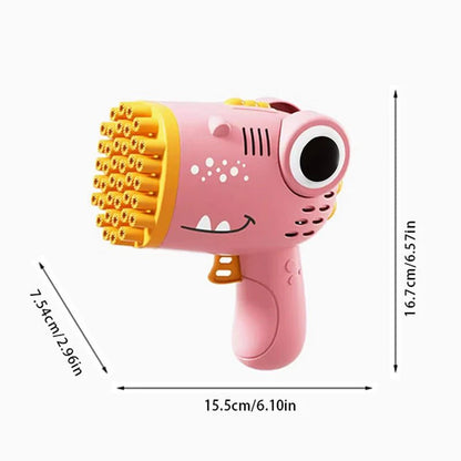 🦖 Pistolet à Bulles Dinosaure 40 Trous – Jouet à Bulles Électrique pour Enfants™ - Planète bébé
