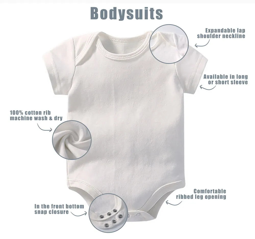 👶 Combinaison Bébé Unisexe Blanche – Motif Couronne Cristal – 3 à 24 Mois™ - Planète bébé