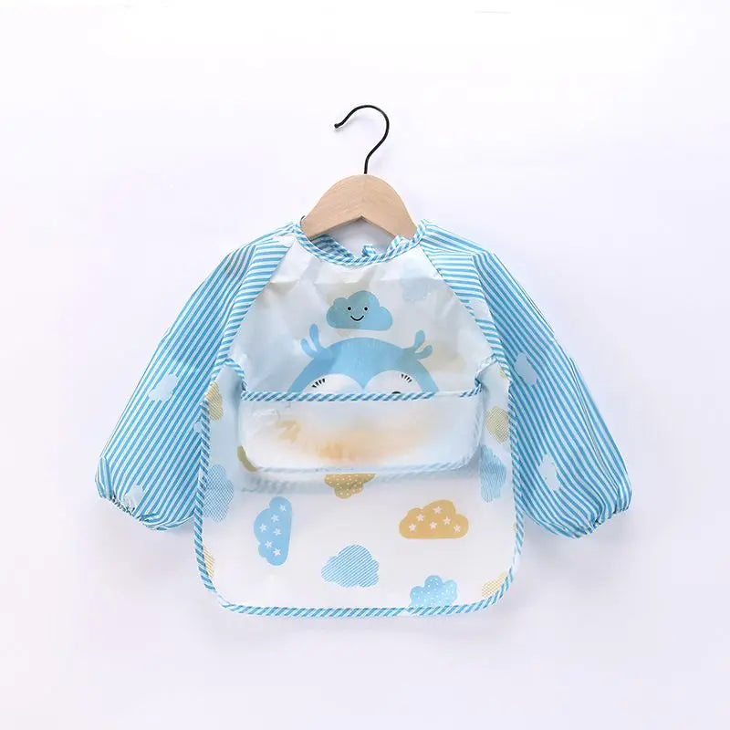 Bavoir Manche Longue Waterproof en EVA pour Bébé – Tablier de Repas Anti-Taches – Ultra Léger &amp; Facile à Nettoyer™