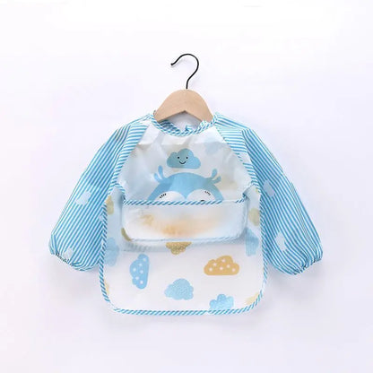 Bavoir Manche Longue Waterproof en EVA pour Bébé – Tablier de Repas Anti-Taches – Ultra Léger &amp; Facile à Nettoyer™