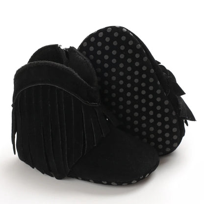 👢❄️ Bottes Bébé Mode à Franges – Chaudes &amp; Antidérapantes – 0 à 18 Mois – Fille &amp; Garçon™