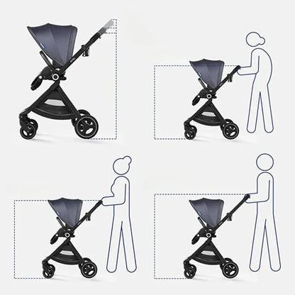 ✈️ Poussette Bébé Ultra-Légère – Compacte &amp; Compatible Avion – Position Allongée – Pliable en Un Clic™