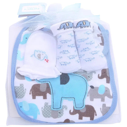 Set Cadeau Bébé – Bavoir, Serviette, Chaussettes et Gants Anti-Griffures™