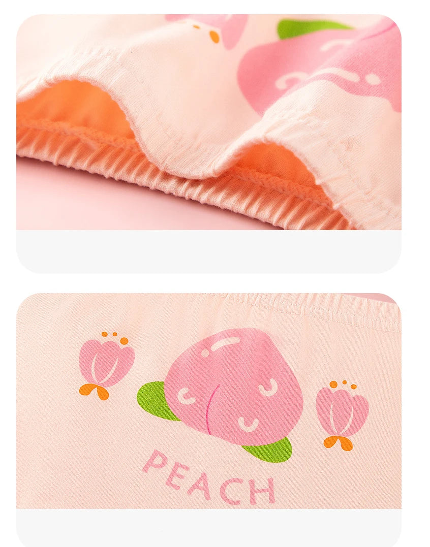 Lot de 4 Culottes Coton Filles – Motifs Cartoon Douces et Confortables™