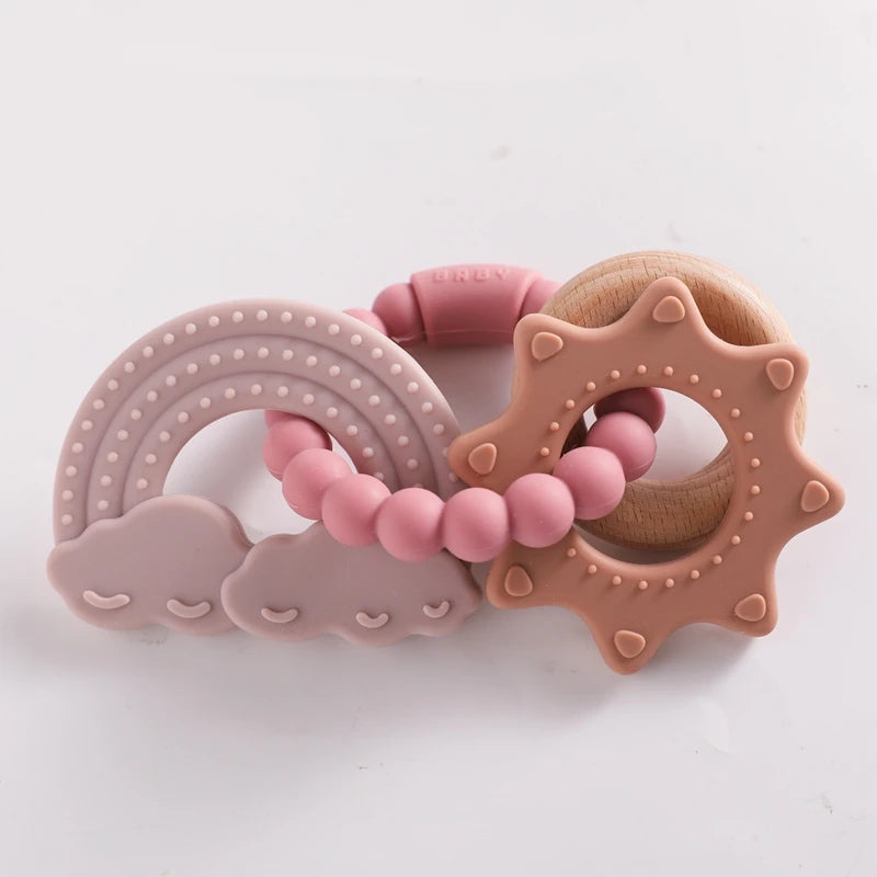 🪐👶 Anneau de Dentition Bébé – Silicone Alimentaire – Bracelet Sensoriel Planète – Dès 0 Mois™ - Planète bébé