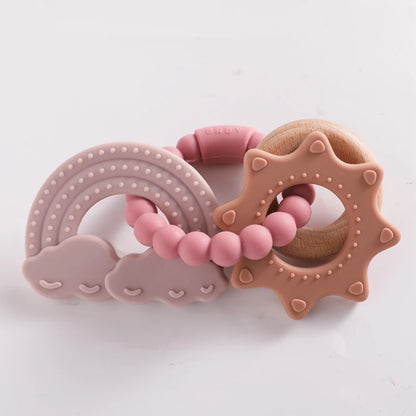 🪐👶 Anneau de Dentition Bébé – Silicone Alimentaire – Bracelet Sensoriel Planète – Dès 0 Mois™ - Planète bébé