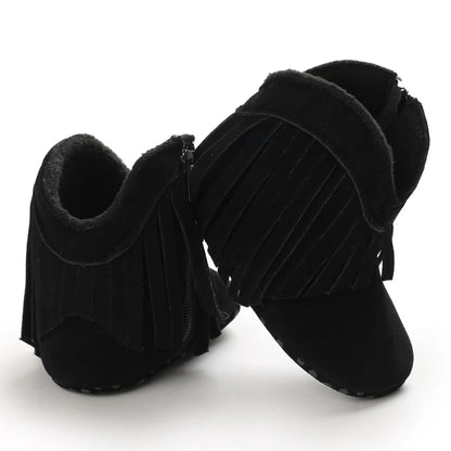 👢❄️ Bottes Bébé Mode à Franges – Chaudes &amp; Antidérapantes – 0 à 18 Mois – Fille &amp; Garçon™