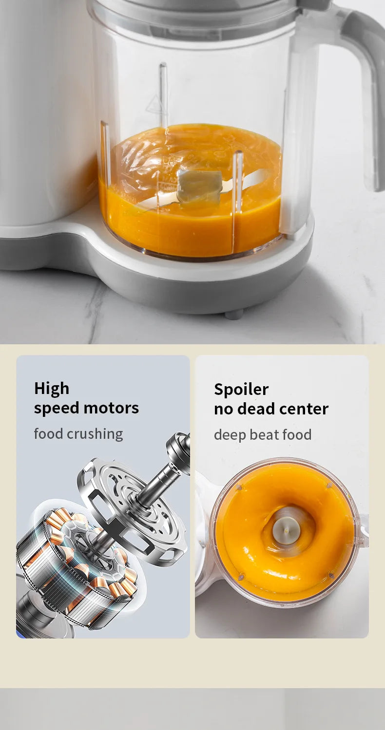 🥣👶 Robot Multifonction pour Alimentation Bébé – Cuiseur Vapeur, Mixeur, Chauffe-Lait &amp; Afficheur de Température™ - Planète bébé