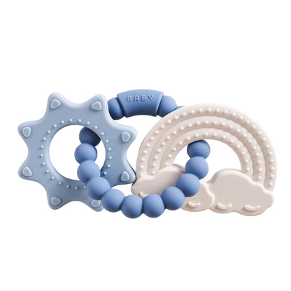 🪐👶 Anneau de Dentition Bébé – Silicone Alimentaire – Bracelet Sensoriel Planète – Dès 0 Mois™