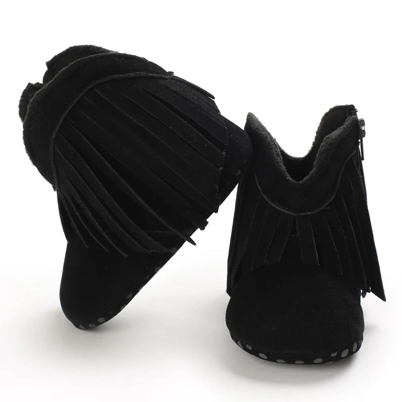 👢❄️ Bottes Bébé Mode à Franges – Chaudes &amp; Antidérapantes – 0 à 18 Mois – Fille &amp; Garçon™