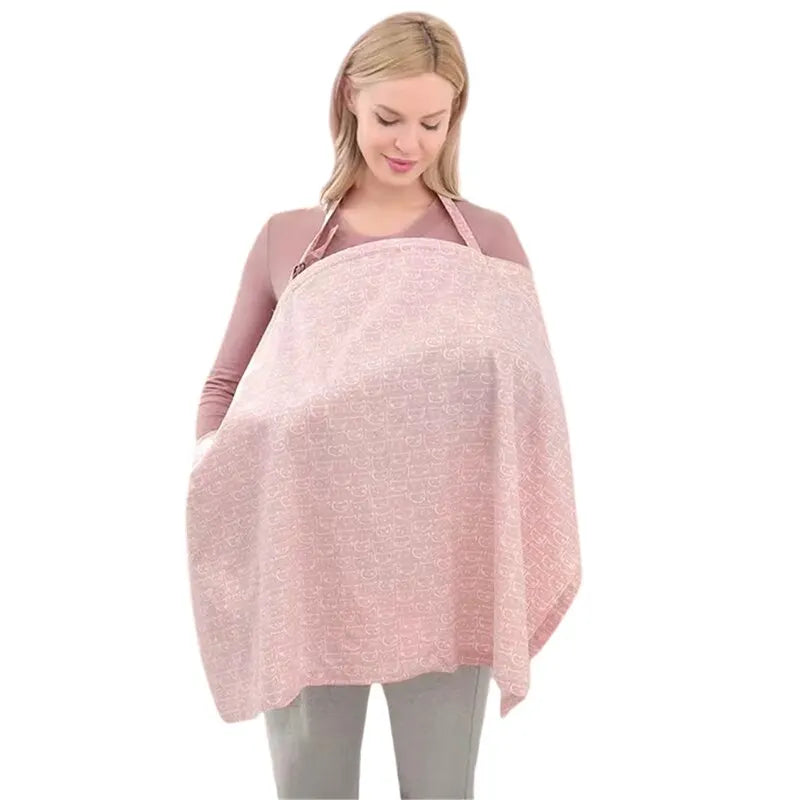 🍼 Cape d’Allaitement d’Été – Multifonction – Anti-regards – Tissu Respirant &amp; Léger – Coton Naturel™