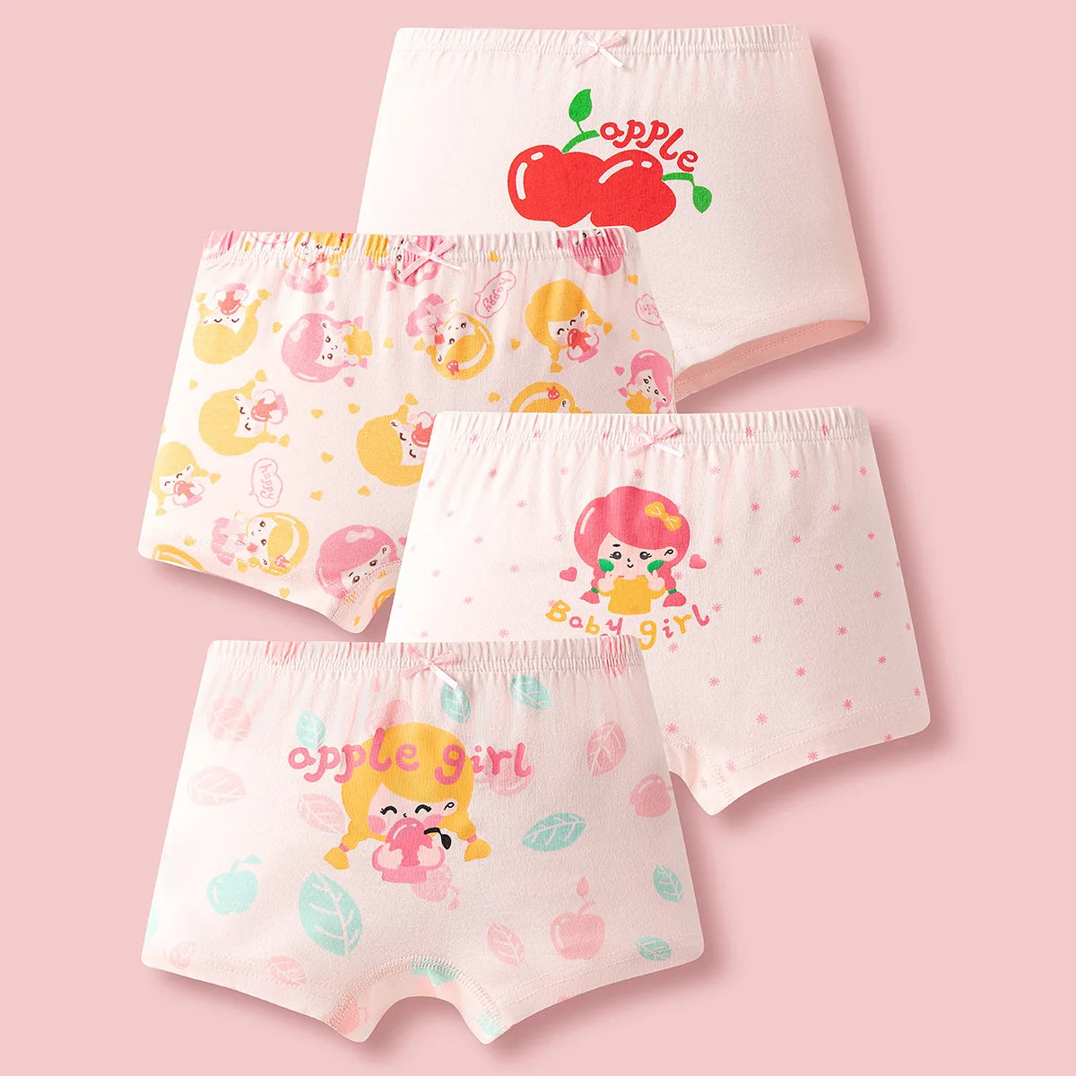 Lot de 4 Culottes Fille en Coton Ultra Doux ™