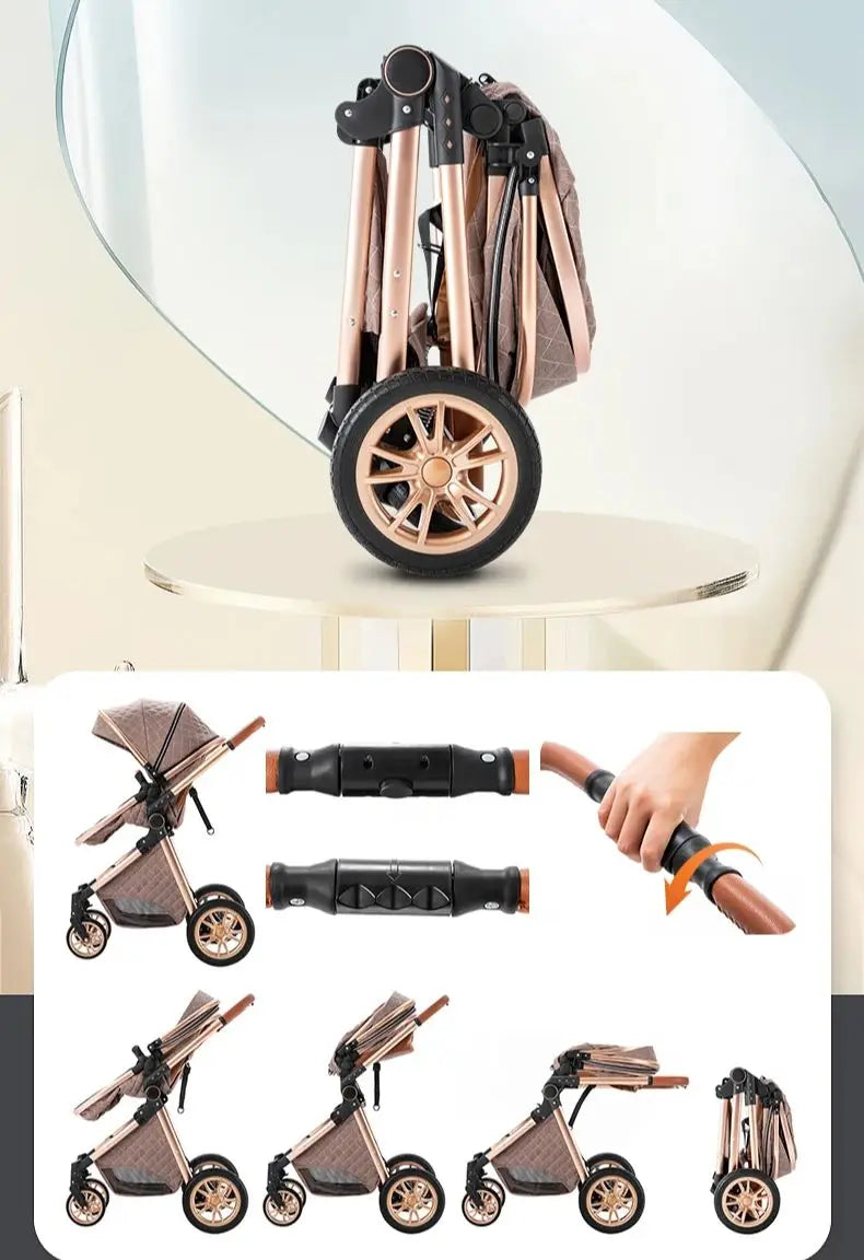 Poussette Bébé 3 en 1 Multifonction – Pliable