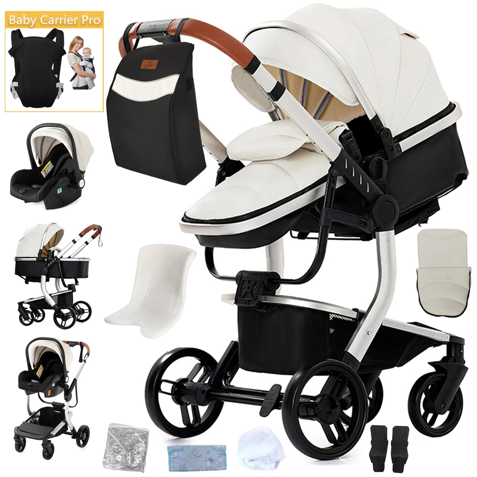 Poussette Bébé 3 en 1 avec Siège Auto - Planète bébé