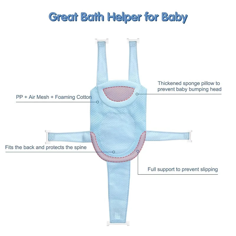 🛁 Hamac de Bain pour Bébé – Filet de Bain Réglable &amp; Antidérapant – Support de Bain Nouveau-né Universel™ - Planète bébé