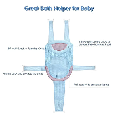 🛁 Hamac de Bain pour Bébé – Filet de Bain Réglable &amp; Antidérapant – Support de Bain Nouveau-né Universel™ - Planète bébé