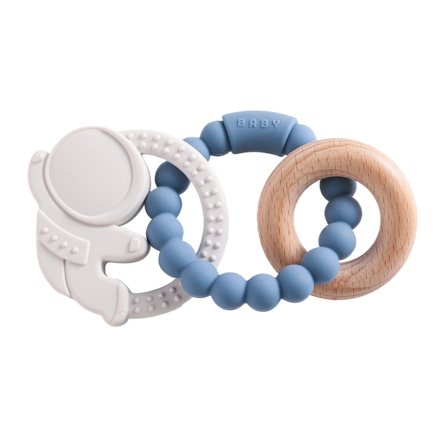 🪐👶 Anneau de Dentition Bébé – Silicone Alimentaire – Bracelet Sensoriel Planète – Dès 0 Mois™