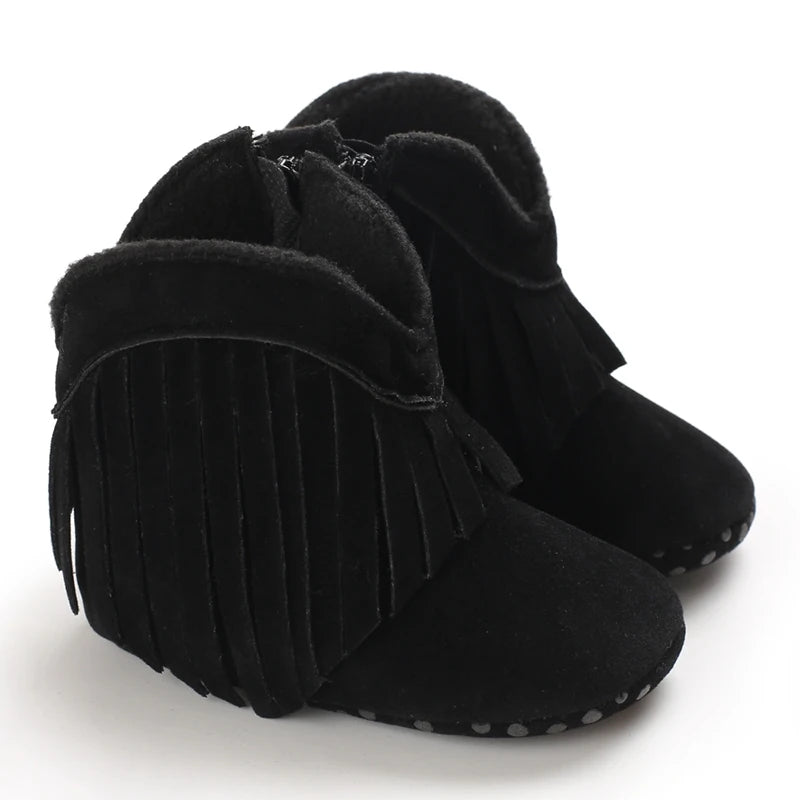 👢❄️ Bottes Bébé Mode à Franges – Chaudes &amp; Antidérapantes – 0 à 18 Mois – Fille &amp; Garçon™