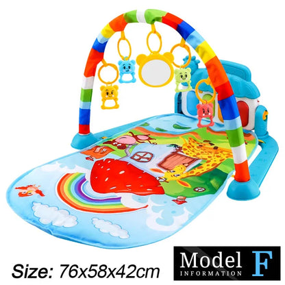 Tapis d’Éveil Musical Bébé – Gym d’Activité avec Piano