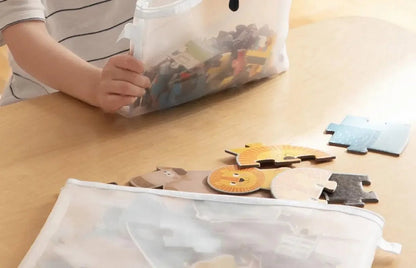 🗂️ Lot de 1 à 30 pochettes zippées en maille – Étanches &amp; Multi-usages™ - Planète bébé