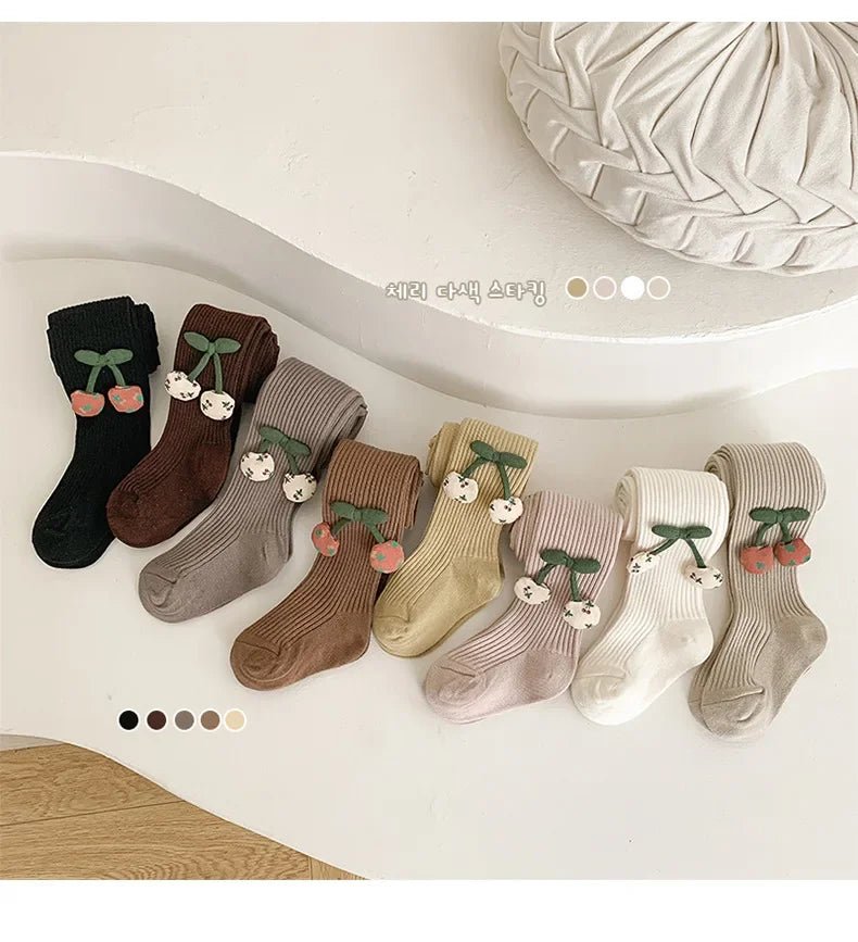 Collants Fille XUNYI – Coton Doux avec Accessoires Cerise - Planète bébé