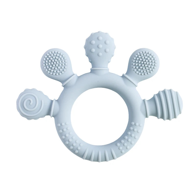 🦁👶 Anneau de Dentition en Silicone – Forme Animale Ludique – Apaisant &amp; Sensoriel™