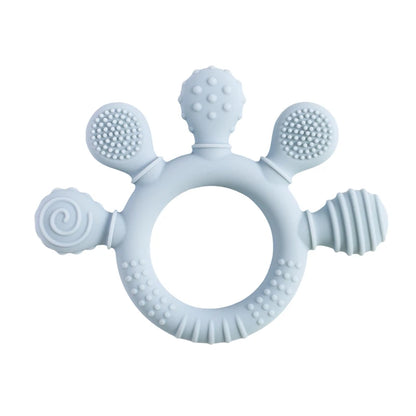 🦁👶 Anneau de Dentition en Silicone – Forme Animale Ludique – Apaisant &amp; Sensoriel™