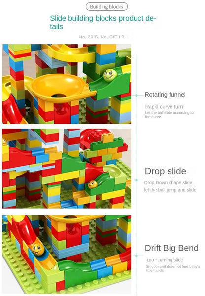 Circuit Billes à Assembler – Jeu de Construction DIY Enfant – Puzzle Éducatif avec Petites Pièces – Cadeau Créatif 6 Ans+™ - Planète bébé