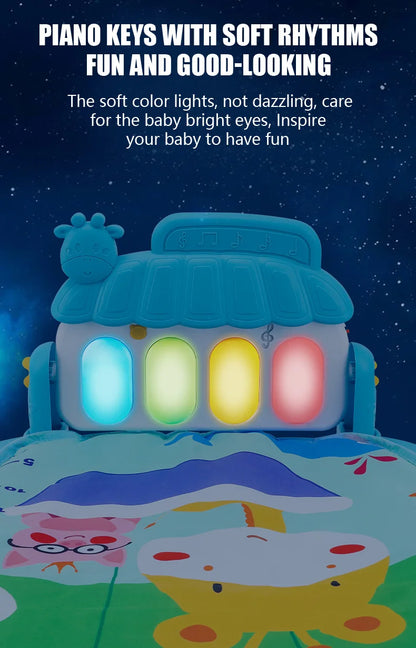 Tapis d’Éveil Musical Bébé – Gym d’Activité avec Piano