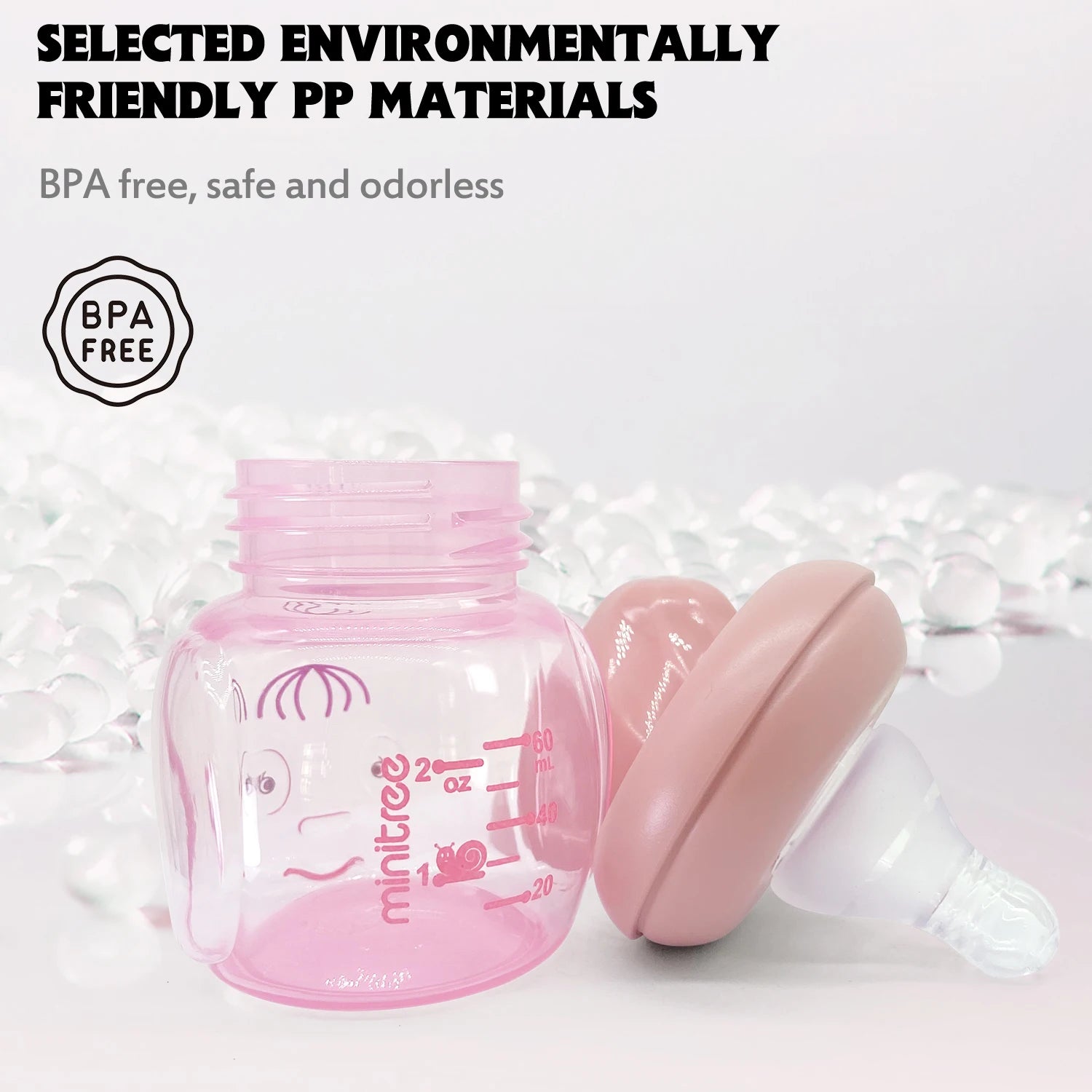 🍼 Mini Biberon Portable 60ML pour Nouveau-né – Sans BPA – Idéal Jus, Lait ou Soins Nourrisson™ - Planète bébé