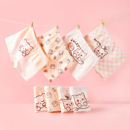 Lot de 4 Culottes Fille en Coton Ultra Doux ™