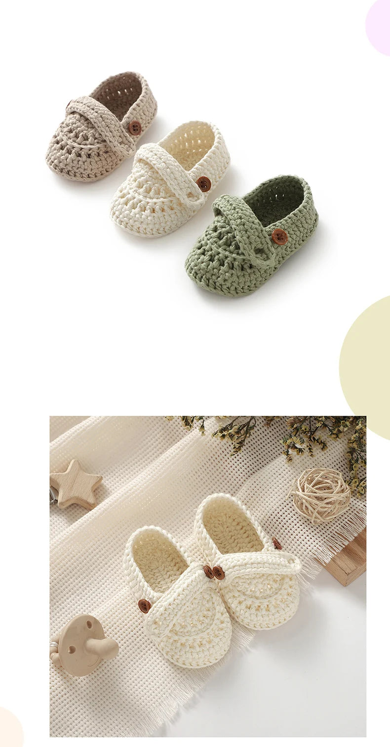 🧦👶 Chaussons Bébé en Coton Tricoté – Mi-Saison – Unisexe 0 à 18 Mois – Boucle &amp; Confort Absolu™ - Planète bébé