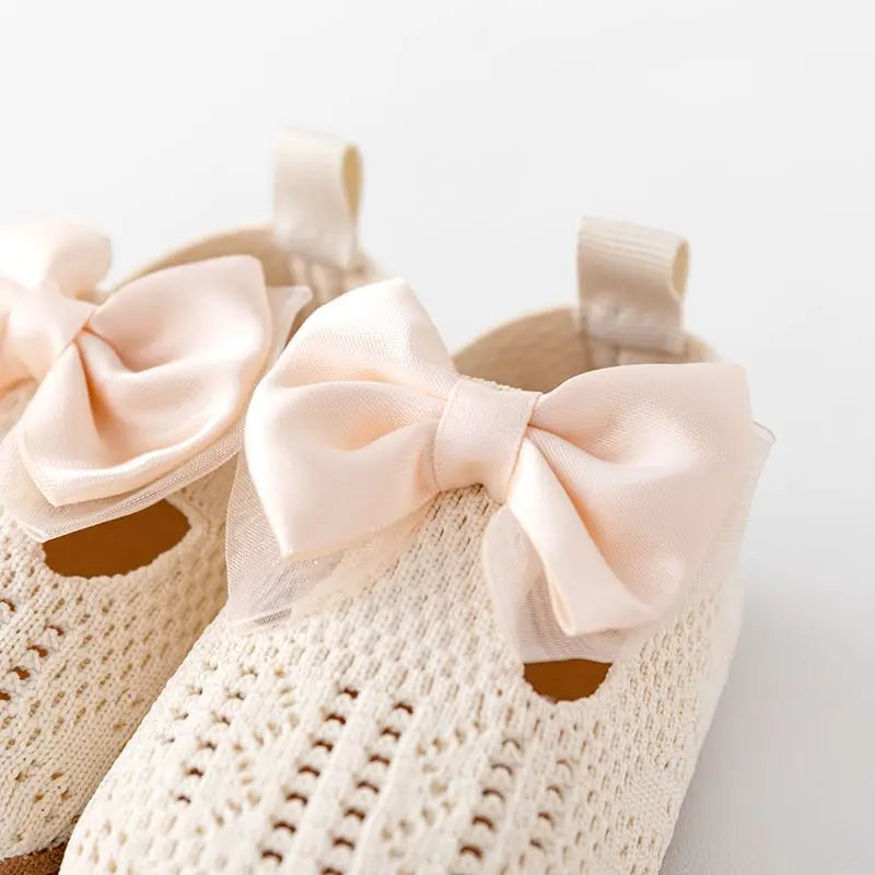 👶✨ Chaussures Bébé Fille – Nœud Papillon – Semelle Antidérapante ™ - Planète bébé